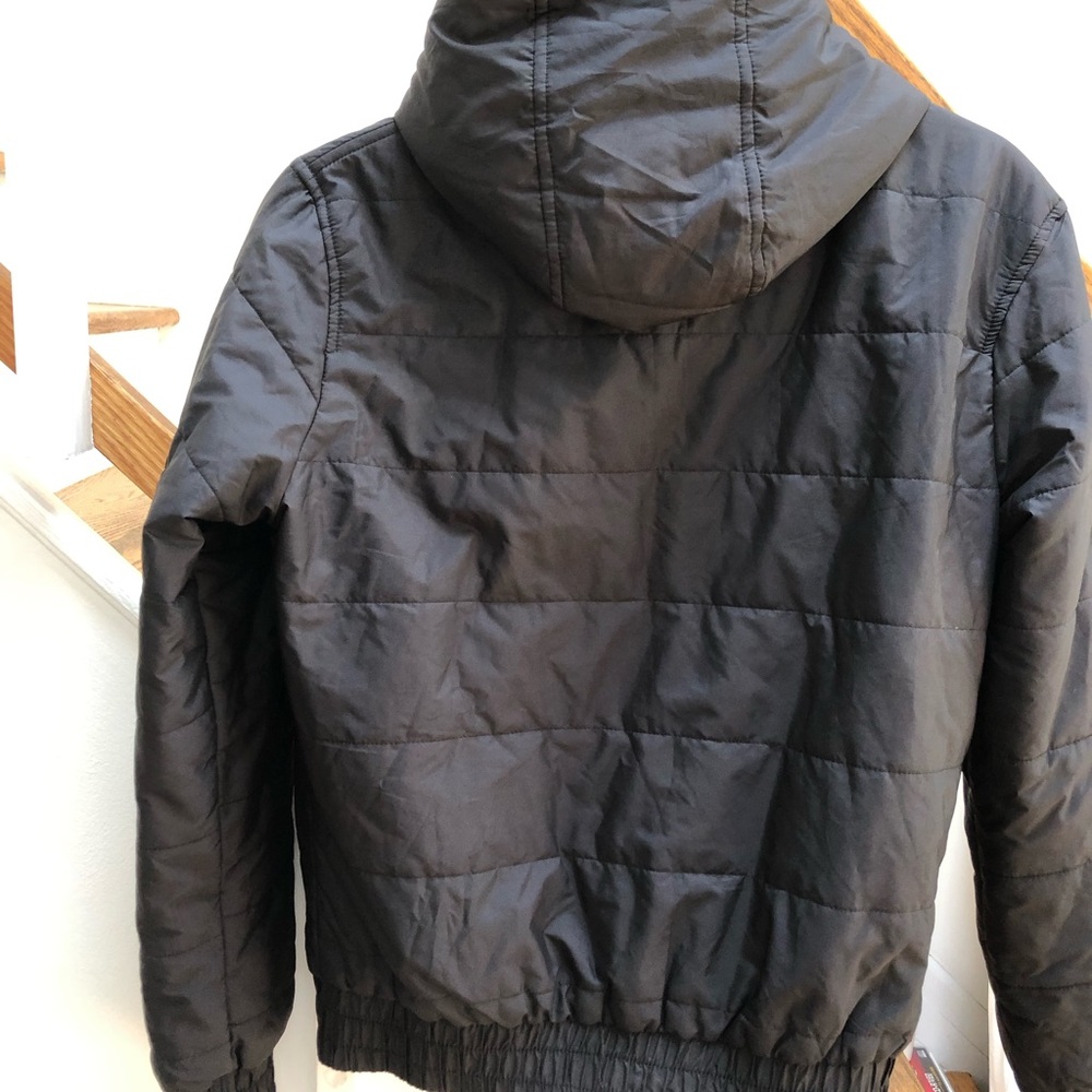 Prada Black Quilted Hooded Puffer Jacket - Picture 3 of 7
